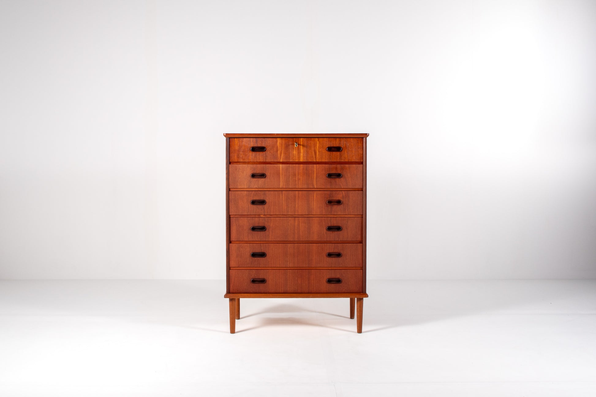 Mid-century modern teak chest of drawers, Scandinavian design, 1960s