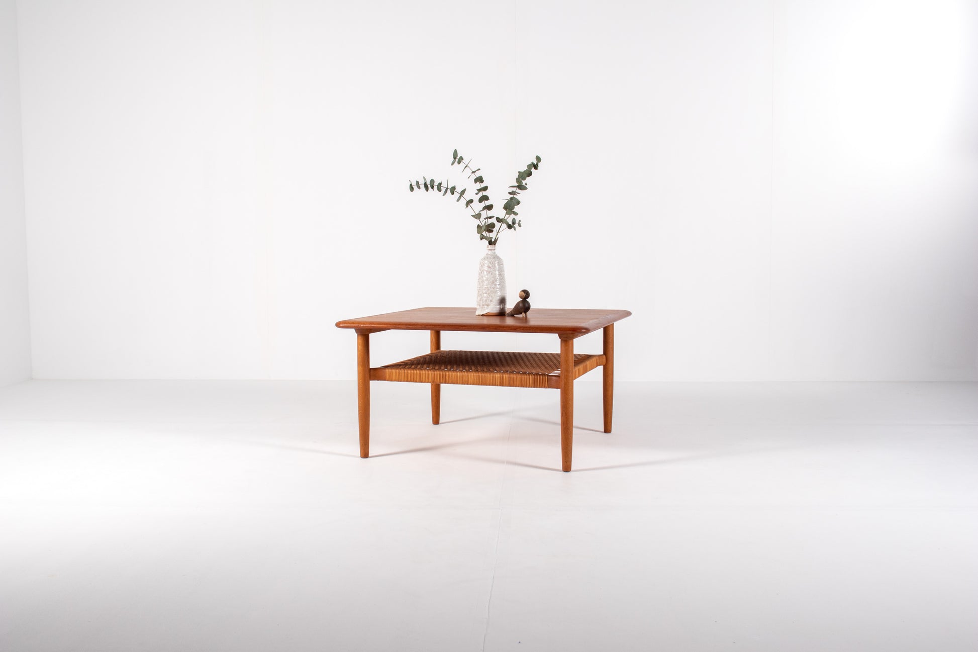 Danish mid-century square teak coffee table by Kurt Østervig, 1960s