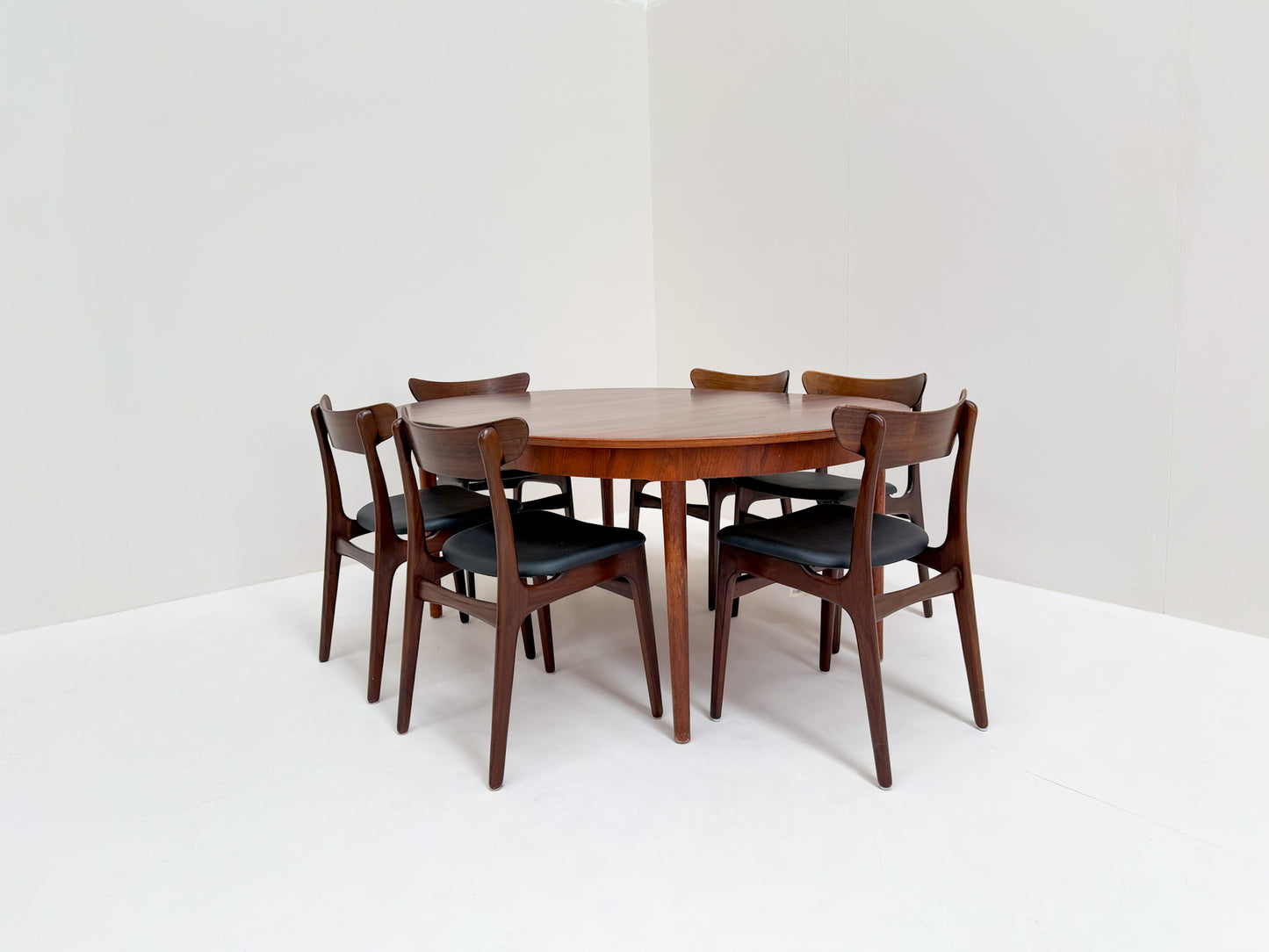 Vintage Danish rosewood dining furniture set mid-century design