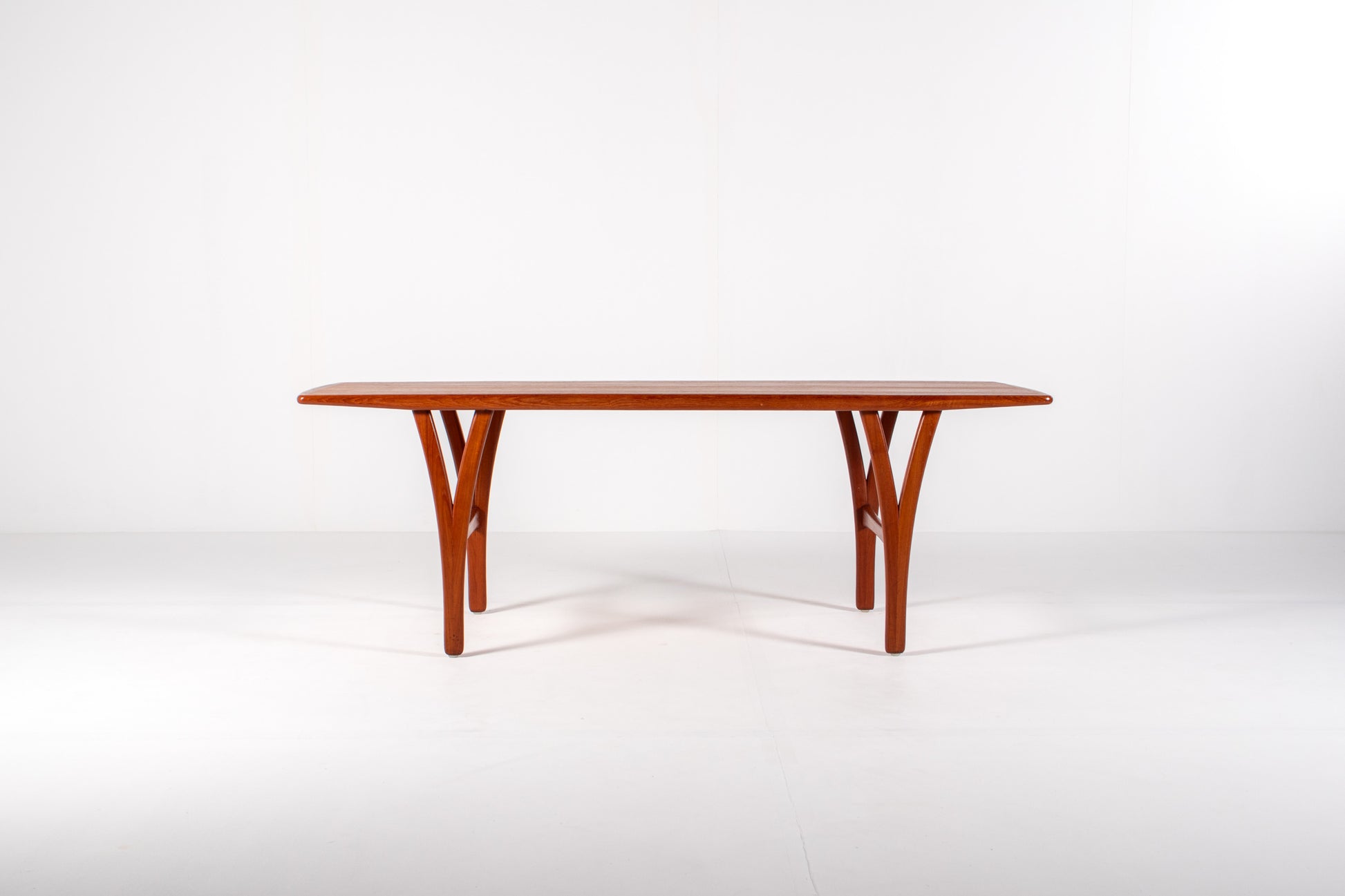 Large Danish mid-century modern teak coffee table, 1960s