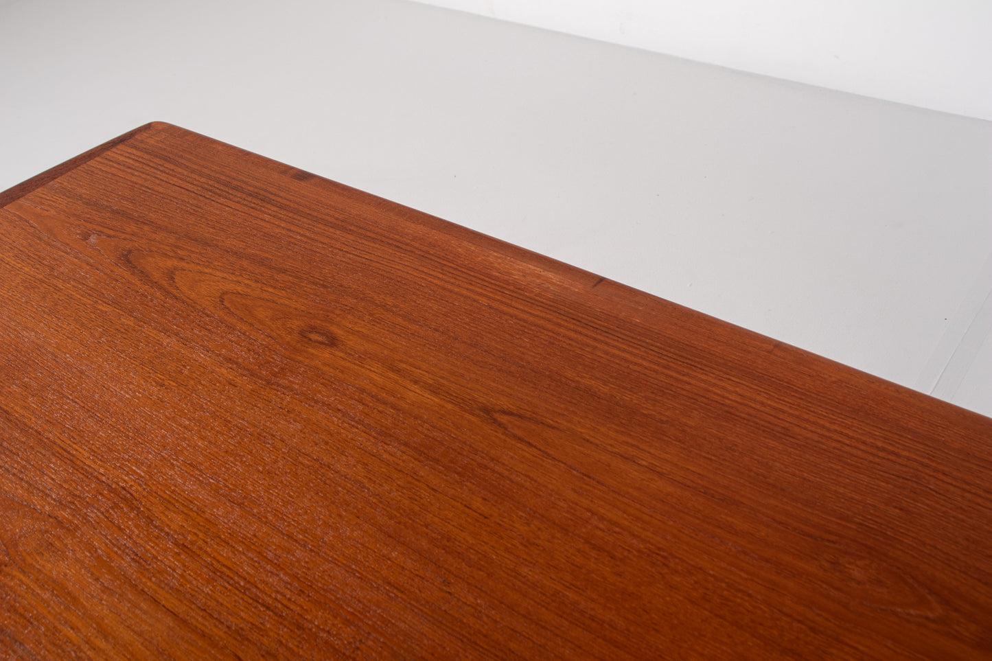 Detail of teak grain on vintage Danish coffee table