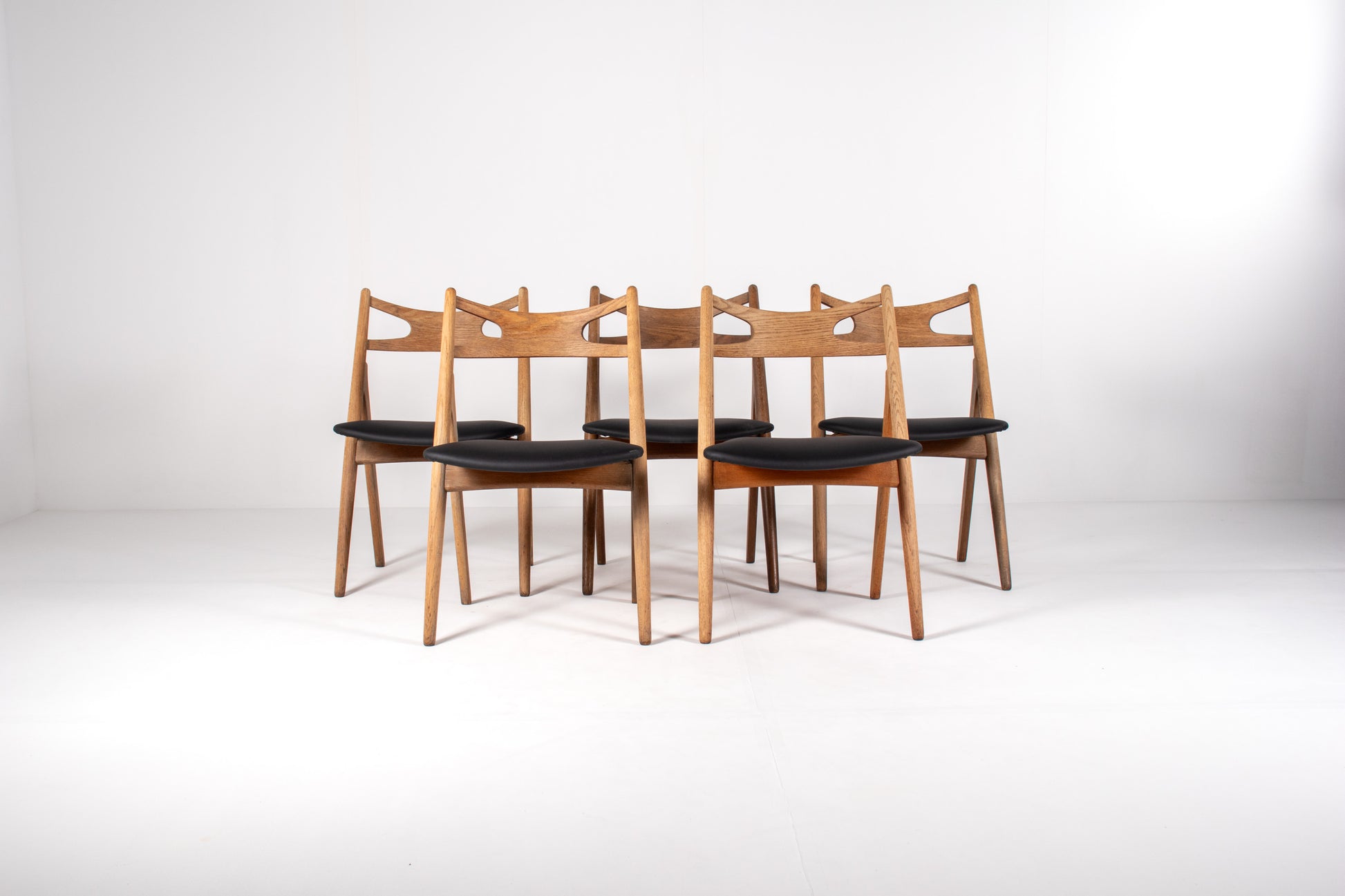 Set of five CH29 Sawbuck chairs by Hans J. Wegner, 1950s