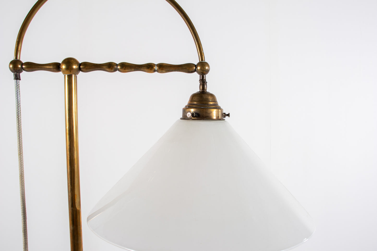 brass patina detail lamp