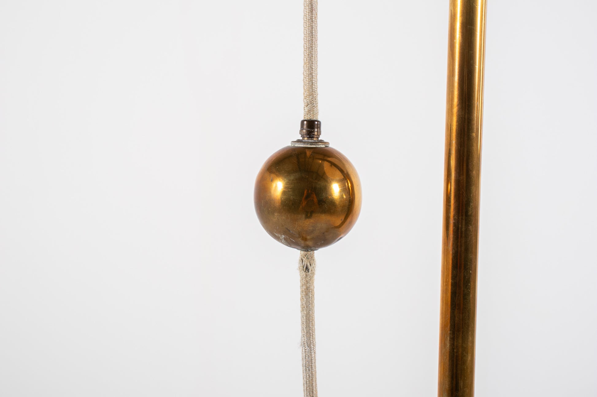 brass patina detail lamp