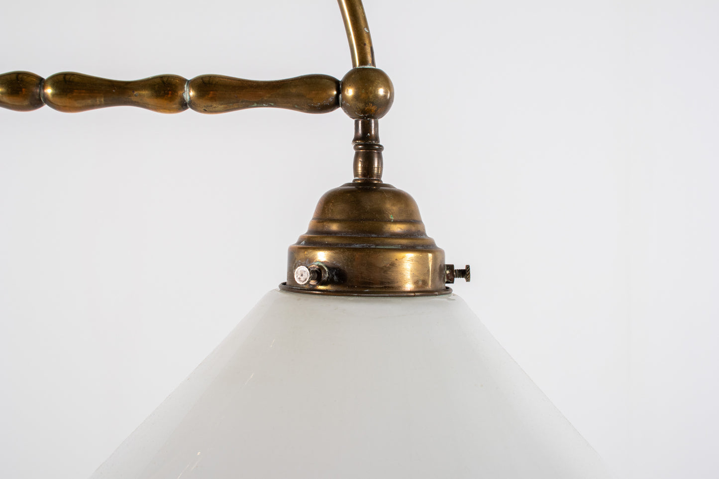 brass patina detail lamp
