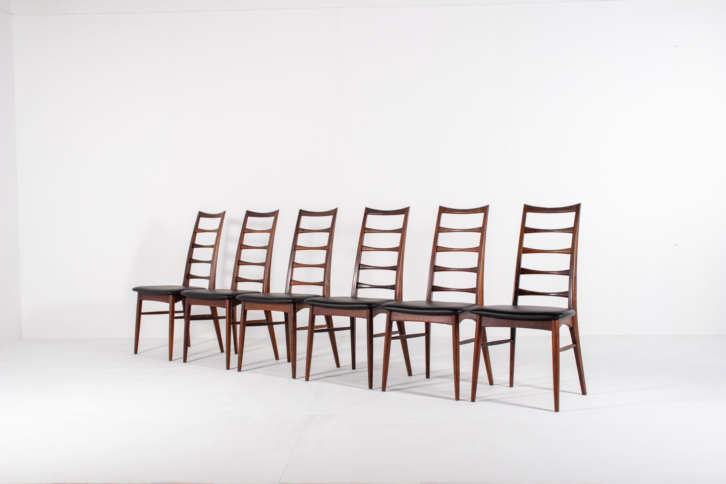 Set of 6 Niels Koefoed Lis dining chairs in rosewood, Denmark 1960s