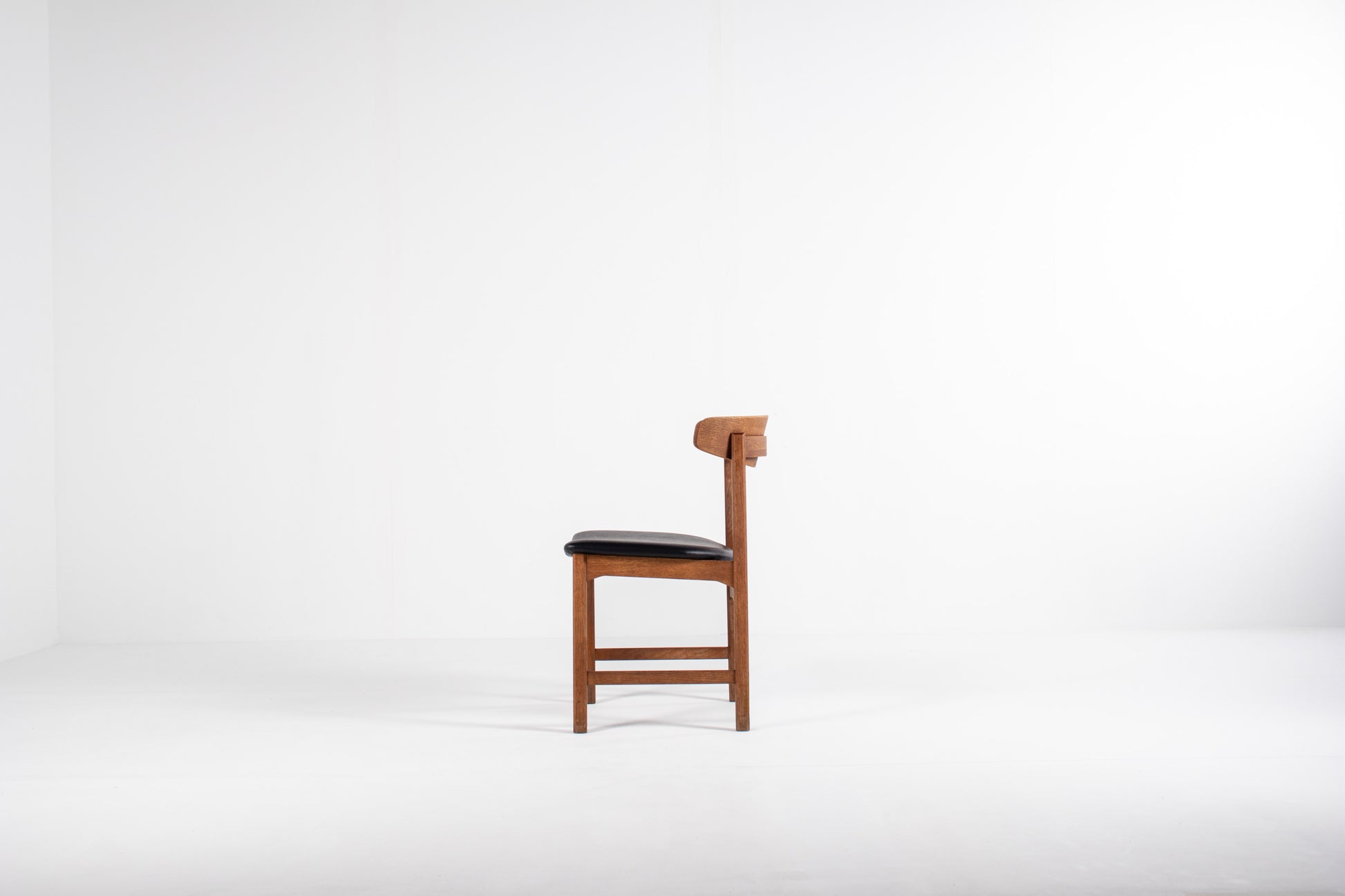 Danish oak dining chair  1960s side view