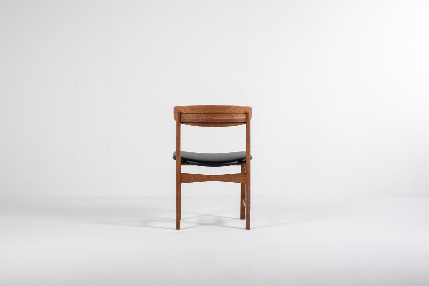 Danish oak dining chair  1960s back view