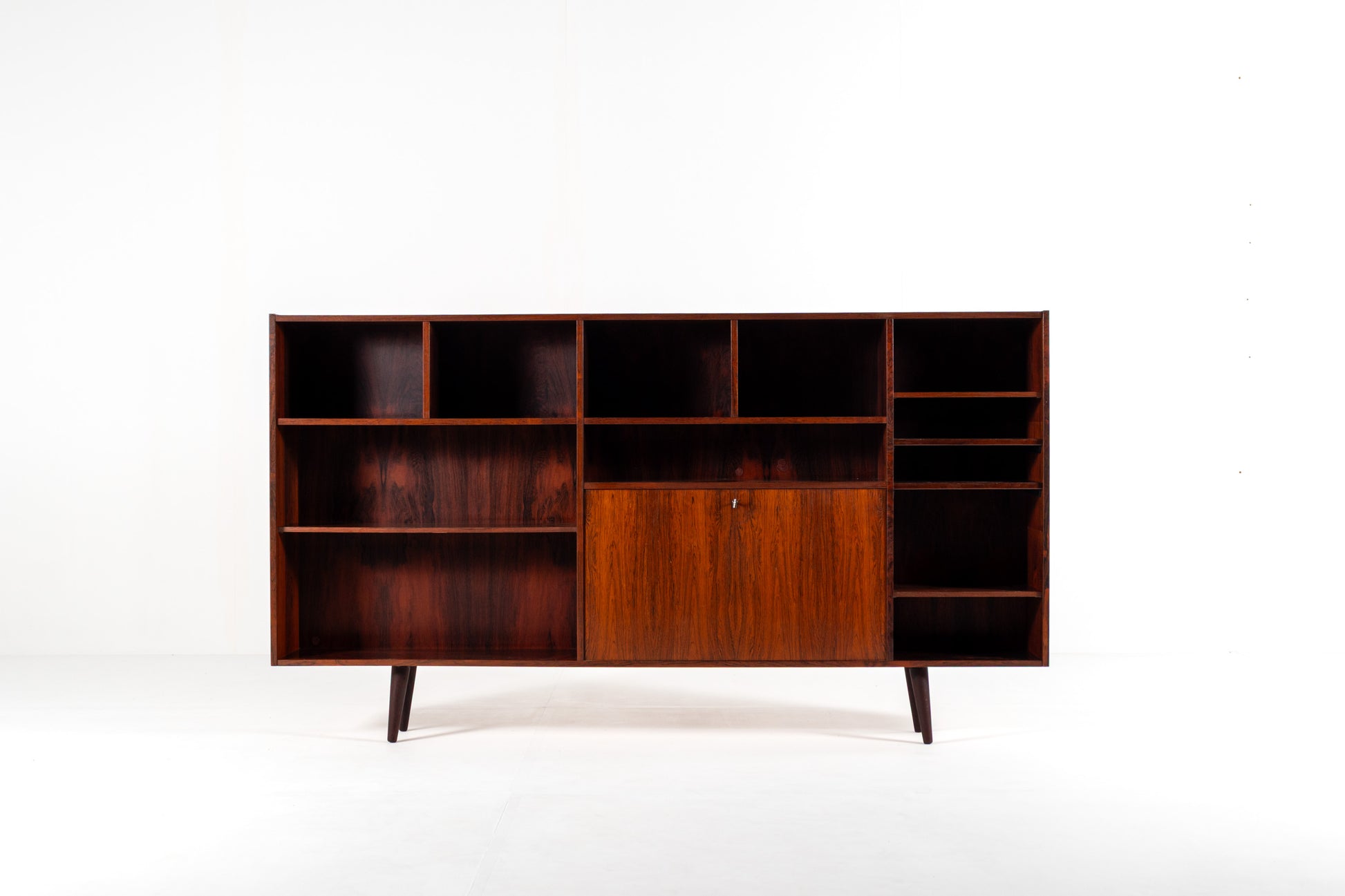 Danish rosewood bookcase Farso Mobelfabrik 1960s front view
