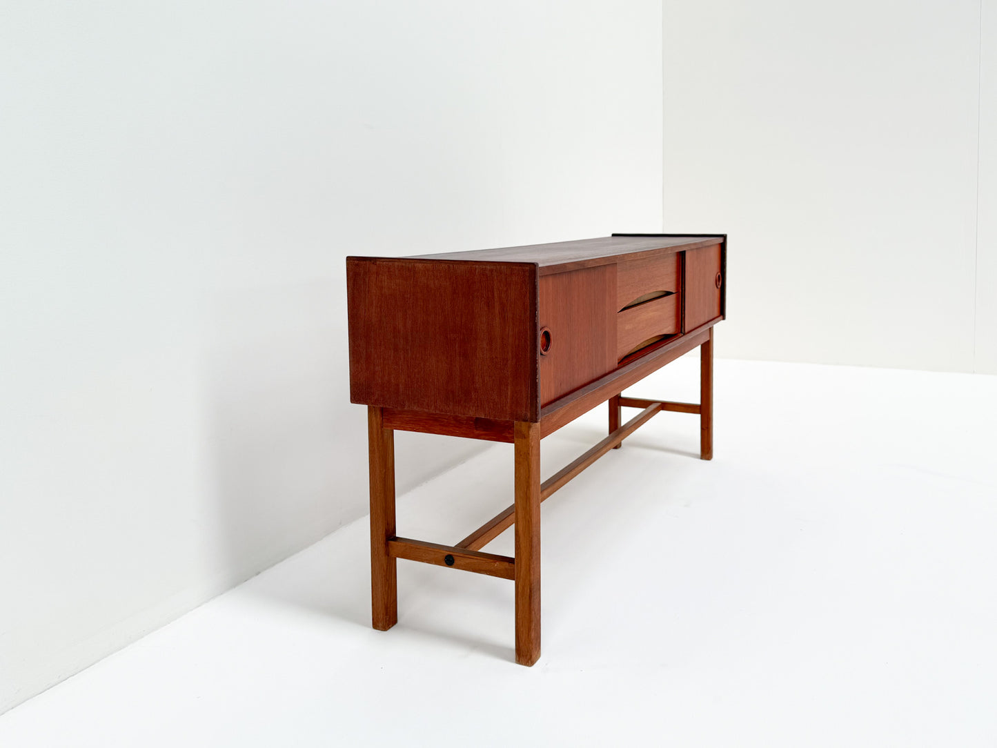 Mid-Century Danish Teak Sideboard with Sliding Doors and Drawers, 1960s