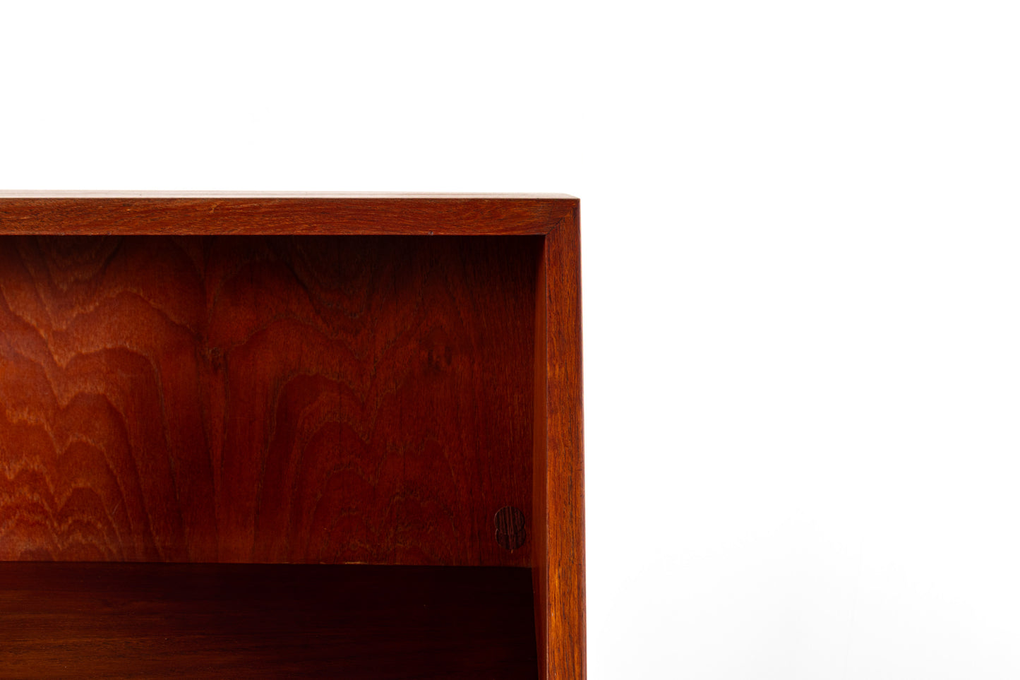 Teak wood grain detail desk
