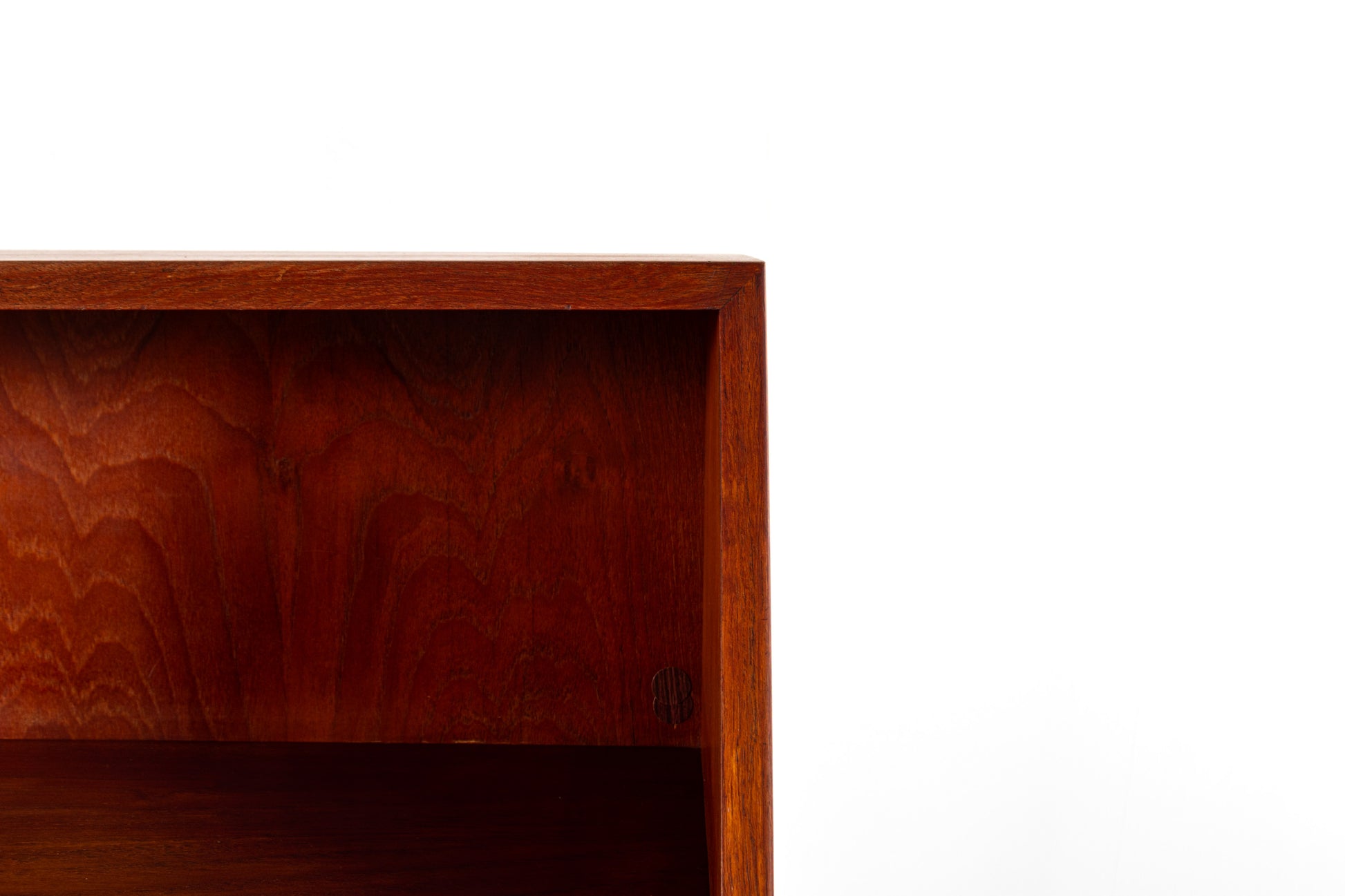 Teak wood grain detail desk