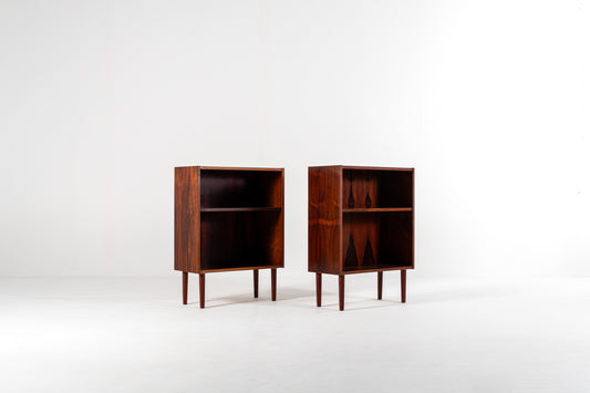 Danish rosewood cabinets 1960s open shelf