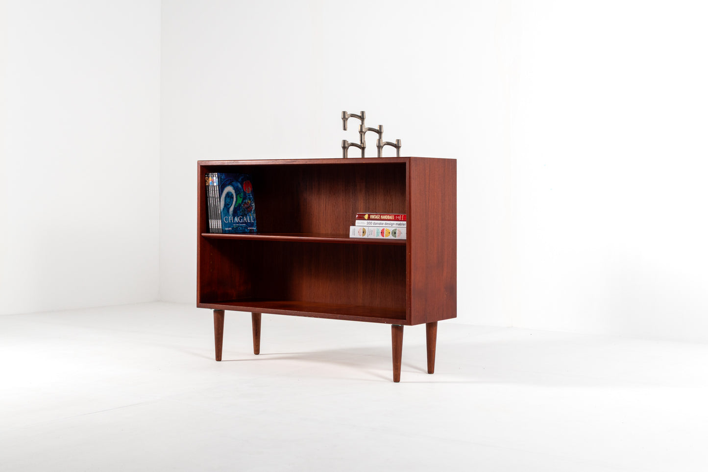 Mid-Century Danish Teak Bookcase by Børge Mogensen for Søborg Møbler, 1960s