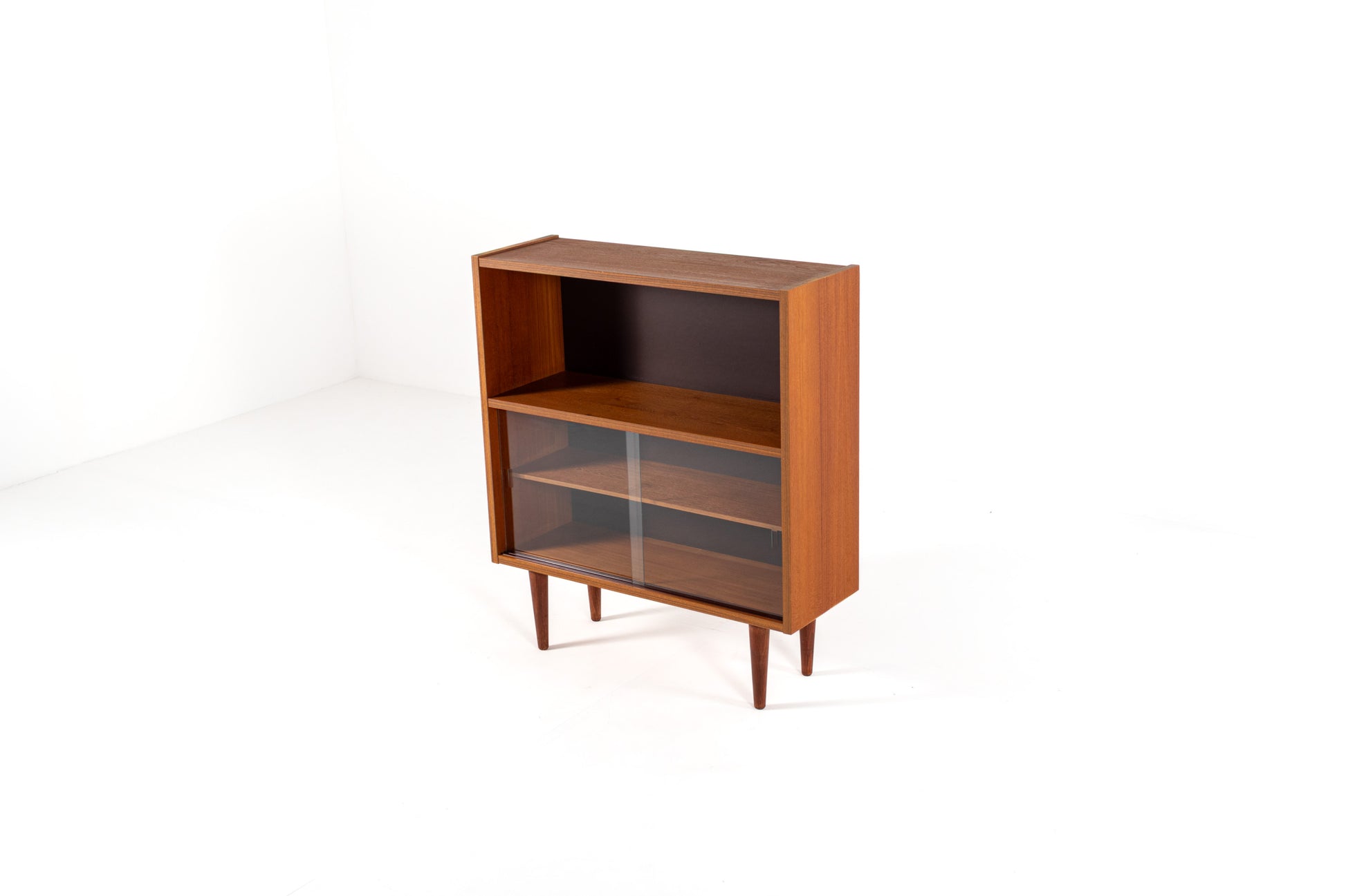 Scandinavian bookcase tapered legs
