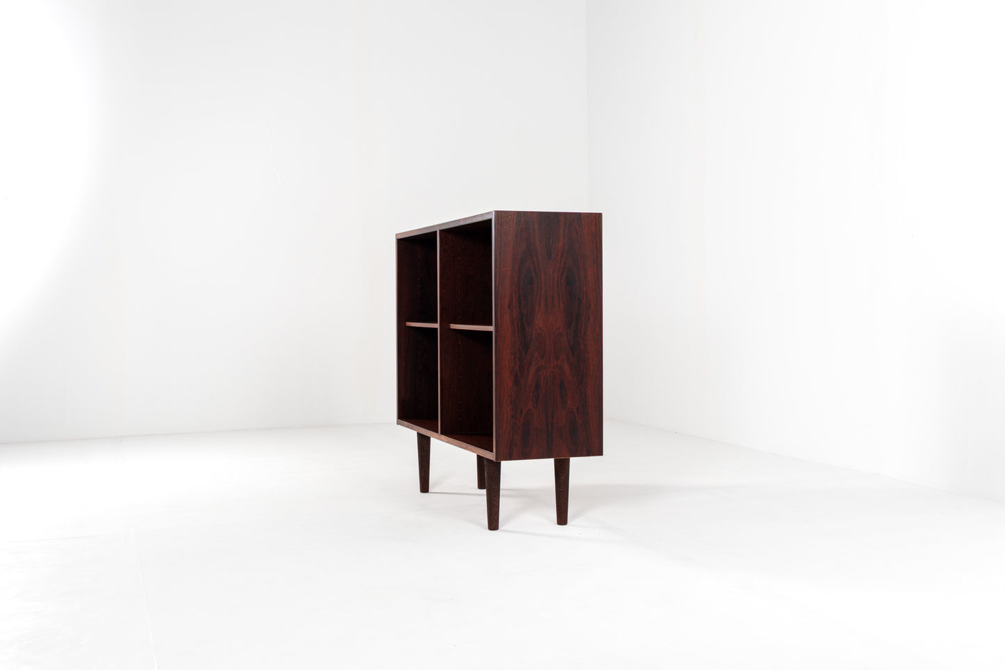 Vintage Danish bookcase side view
