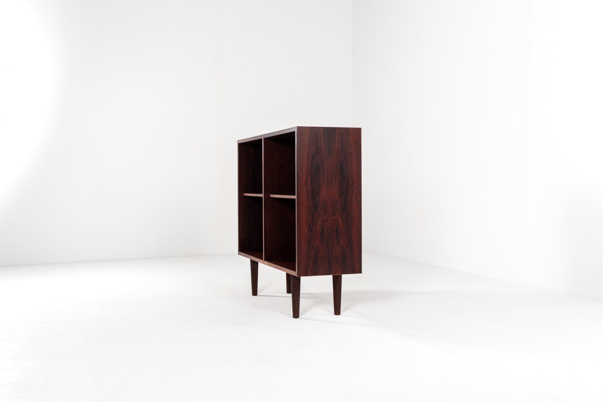Vintage Danish bookcase side view