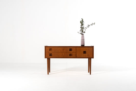 Danish oak sideboard 1960s drawers front view