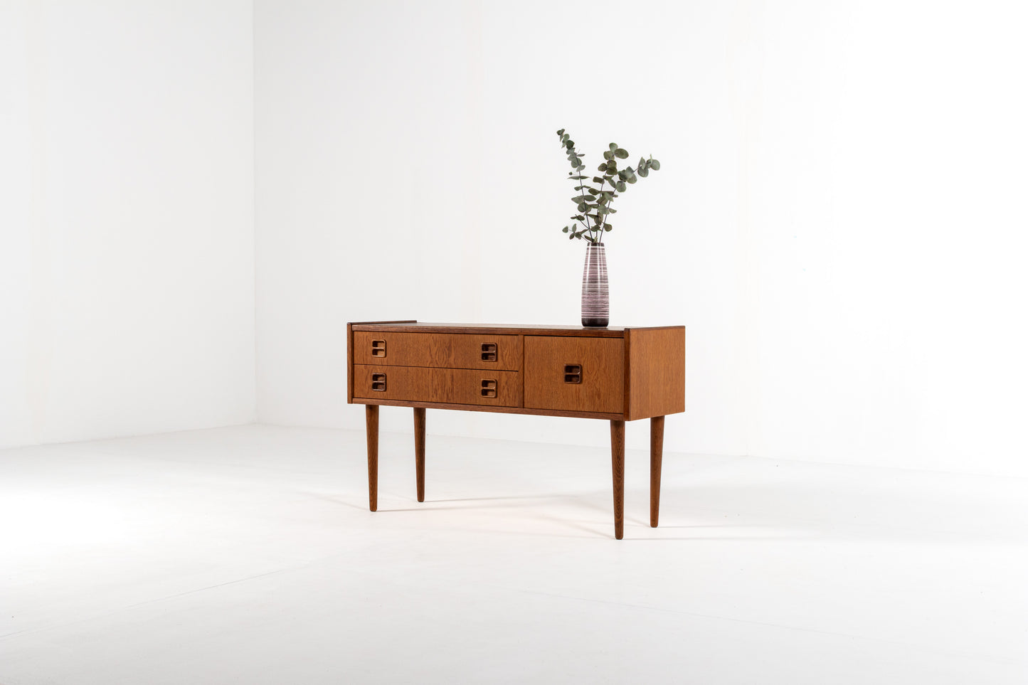 Danish oak sideboard 1960s drawers 