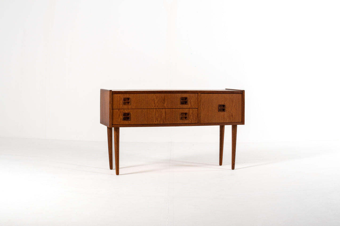 Danish oak sideboard 1960s drawers 