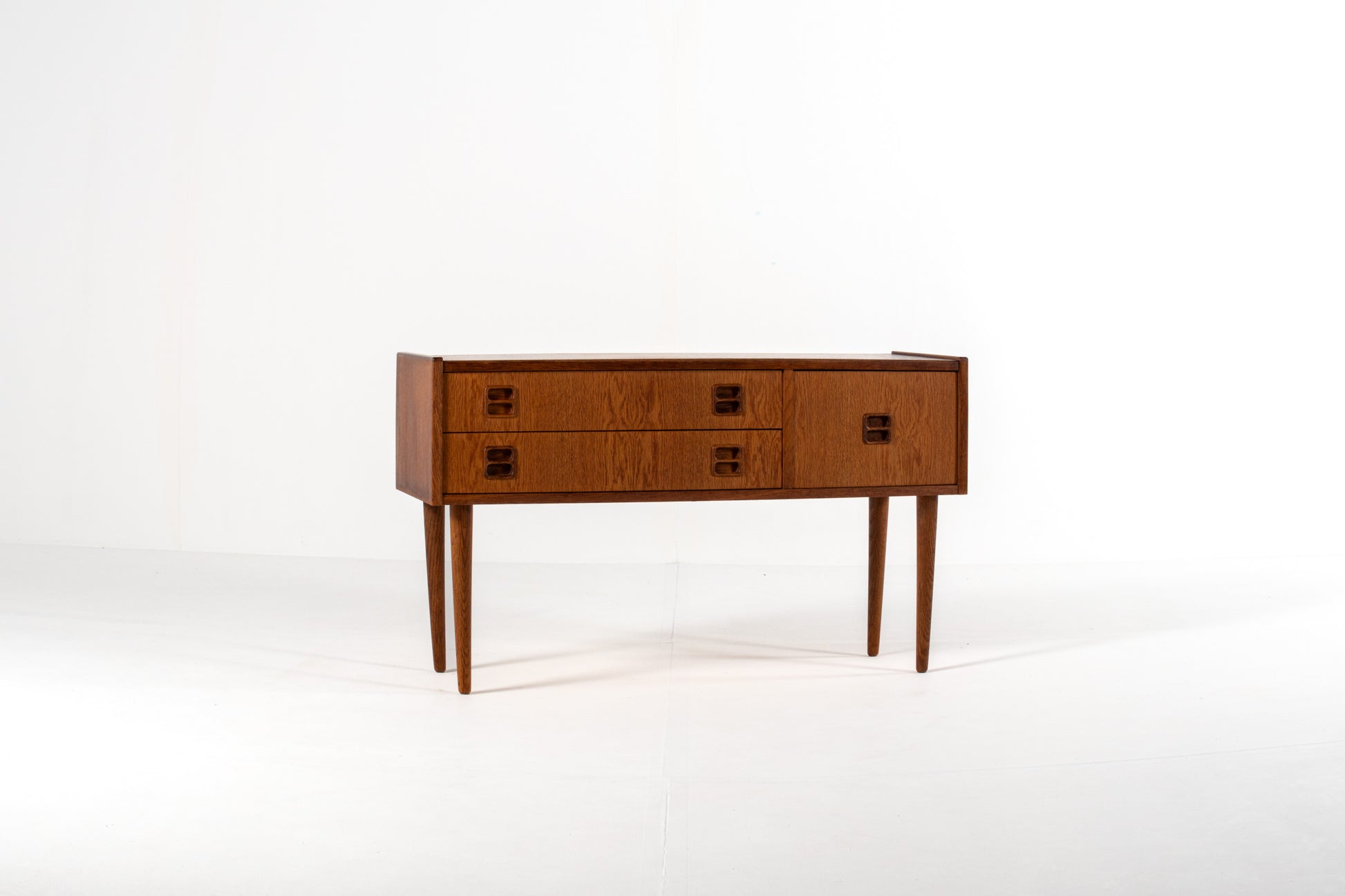 Danish oak sideboard 1960s drawers 