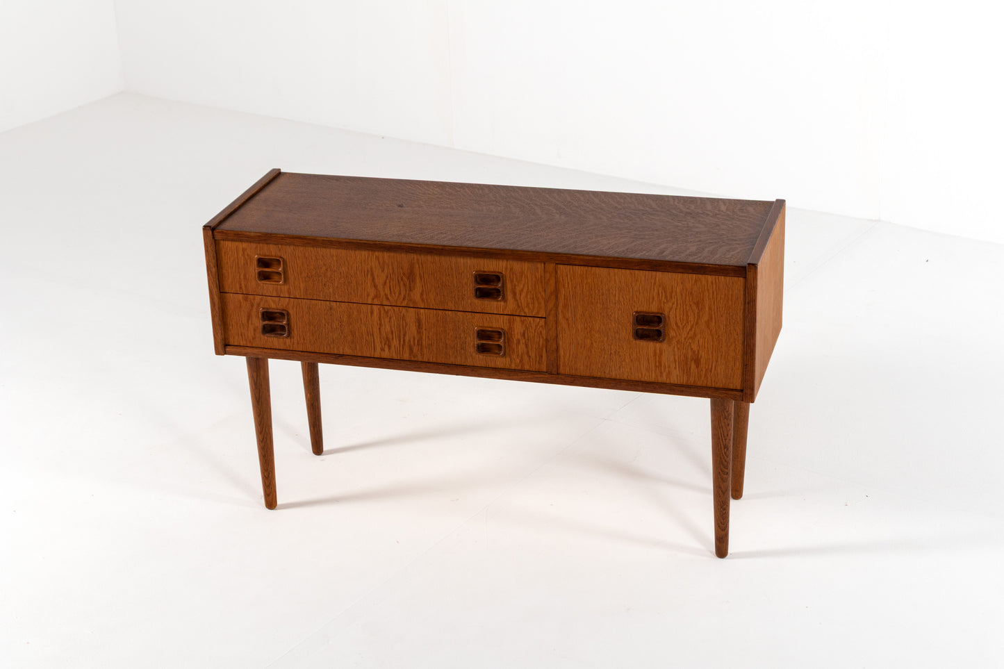 Danish oak sideboard 1960s drawers 
