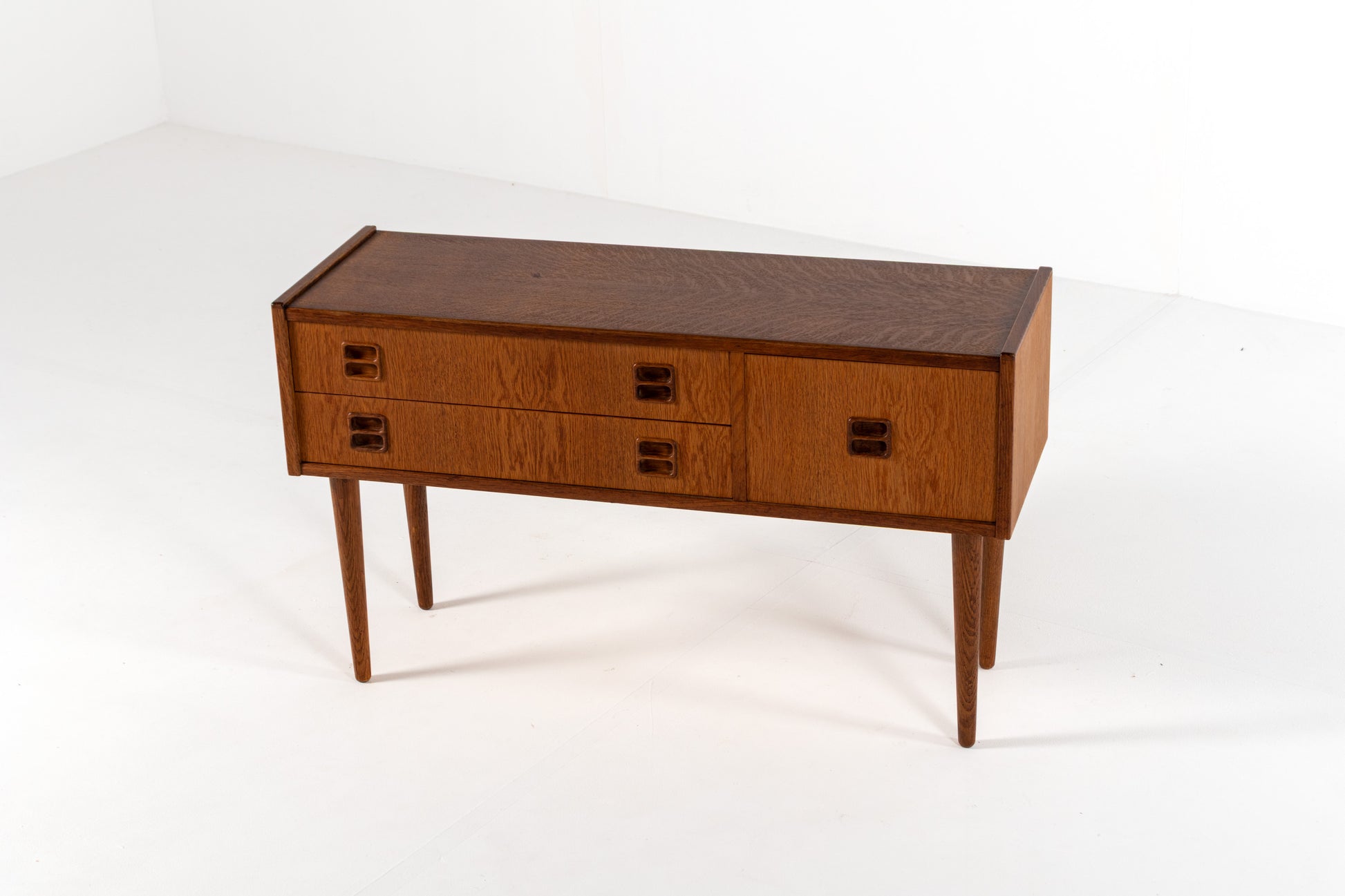 Danish oak sideboard 1960s drawers 