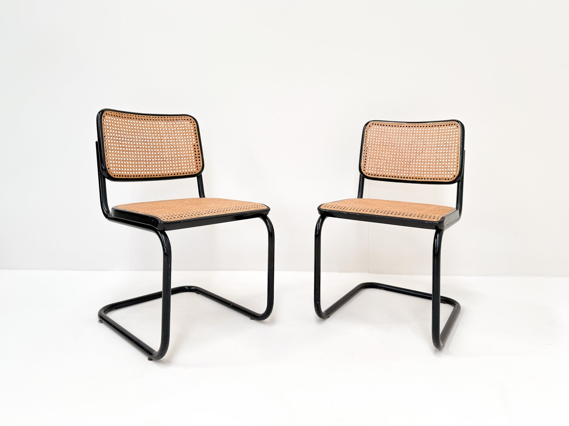 Vintage Cesca chairs by Marcel Breuer for Thonet 1980s set of four