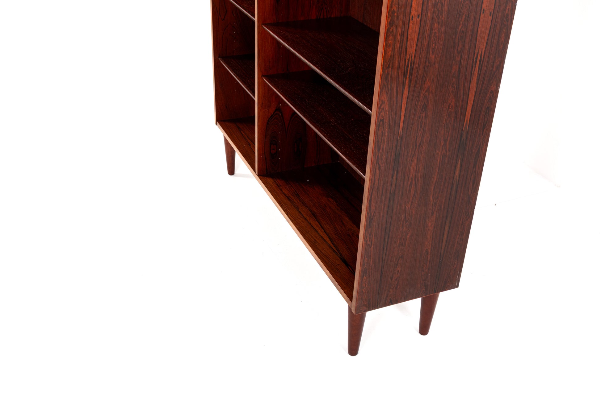 Vintage Danish bookcase side view