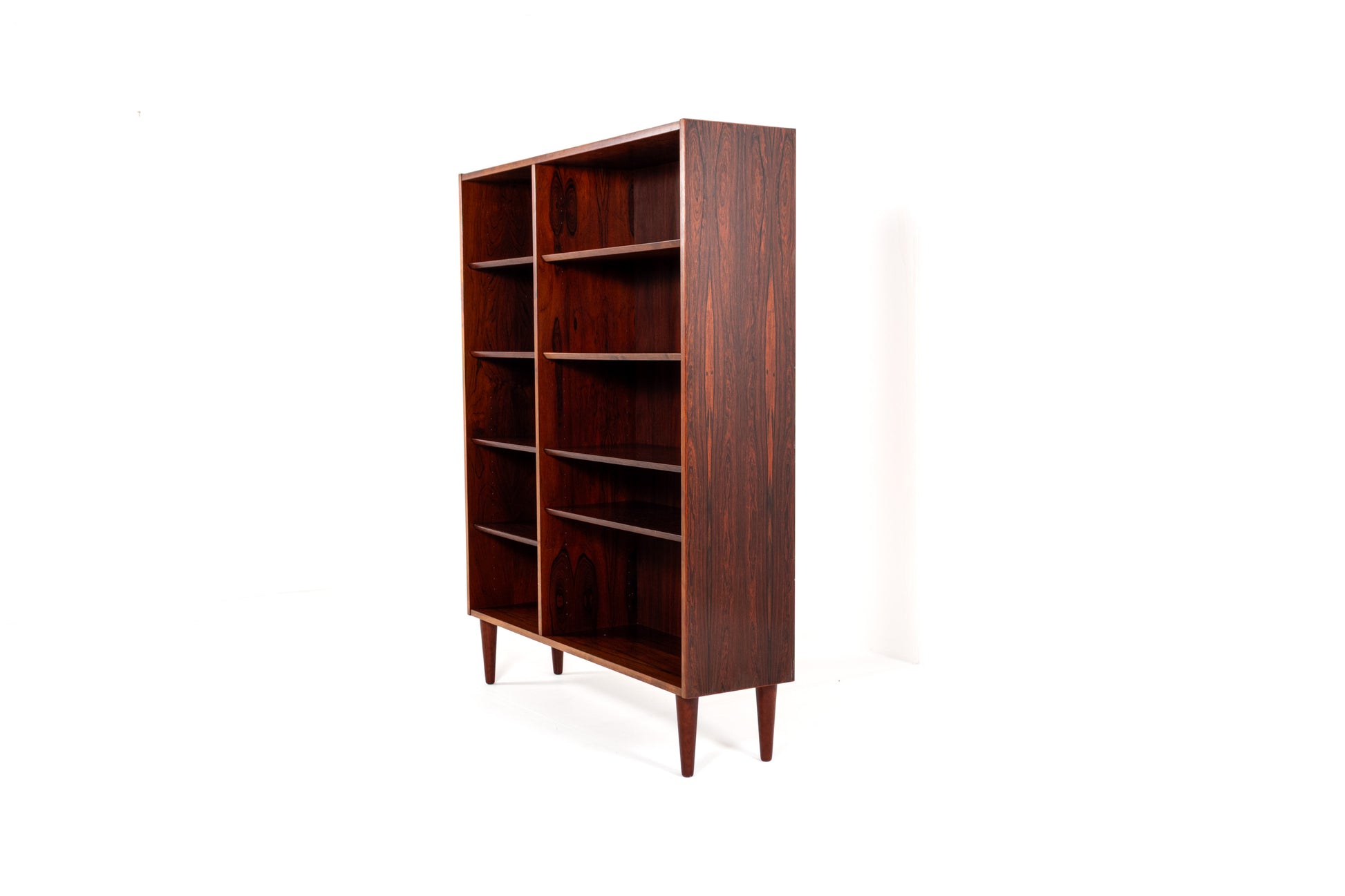 Vintage Danish bookcase side view