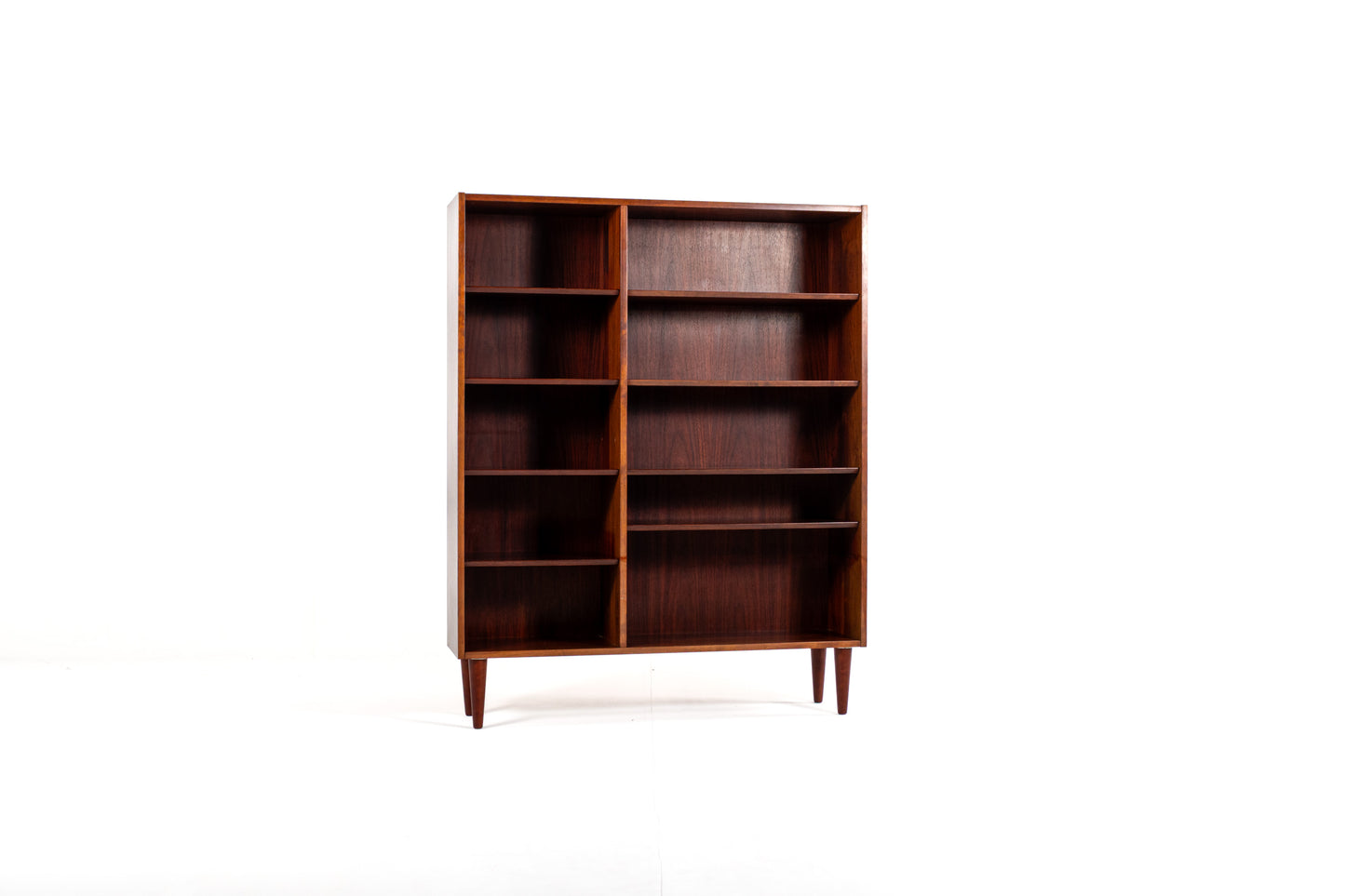 Mid century rosewood bookshelf adjustable shelves