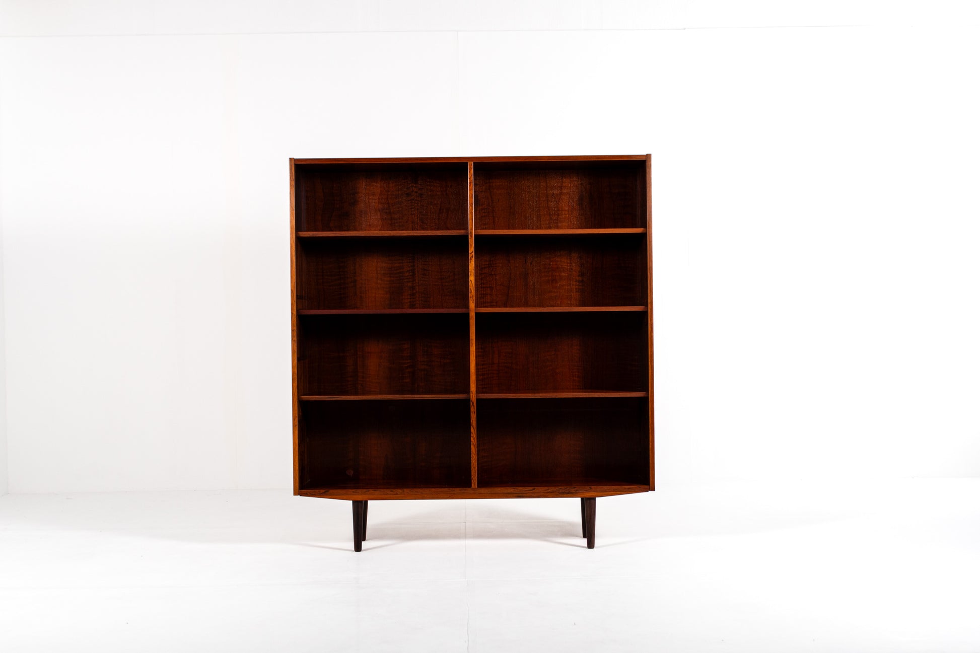 Danish rosewood bookcase Hundevad 1960s front view