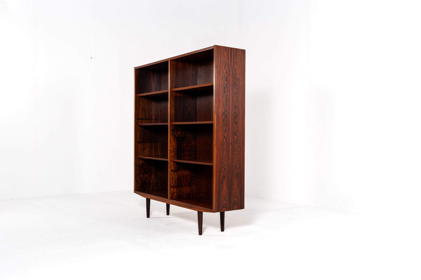Vintage Danish bookcase side view