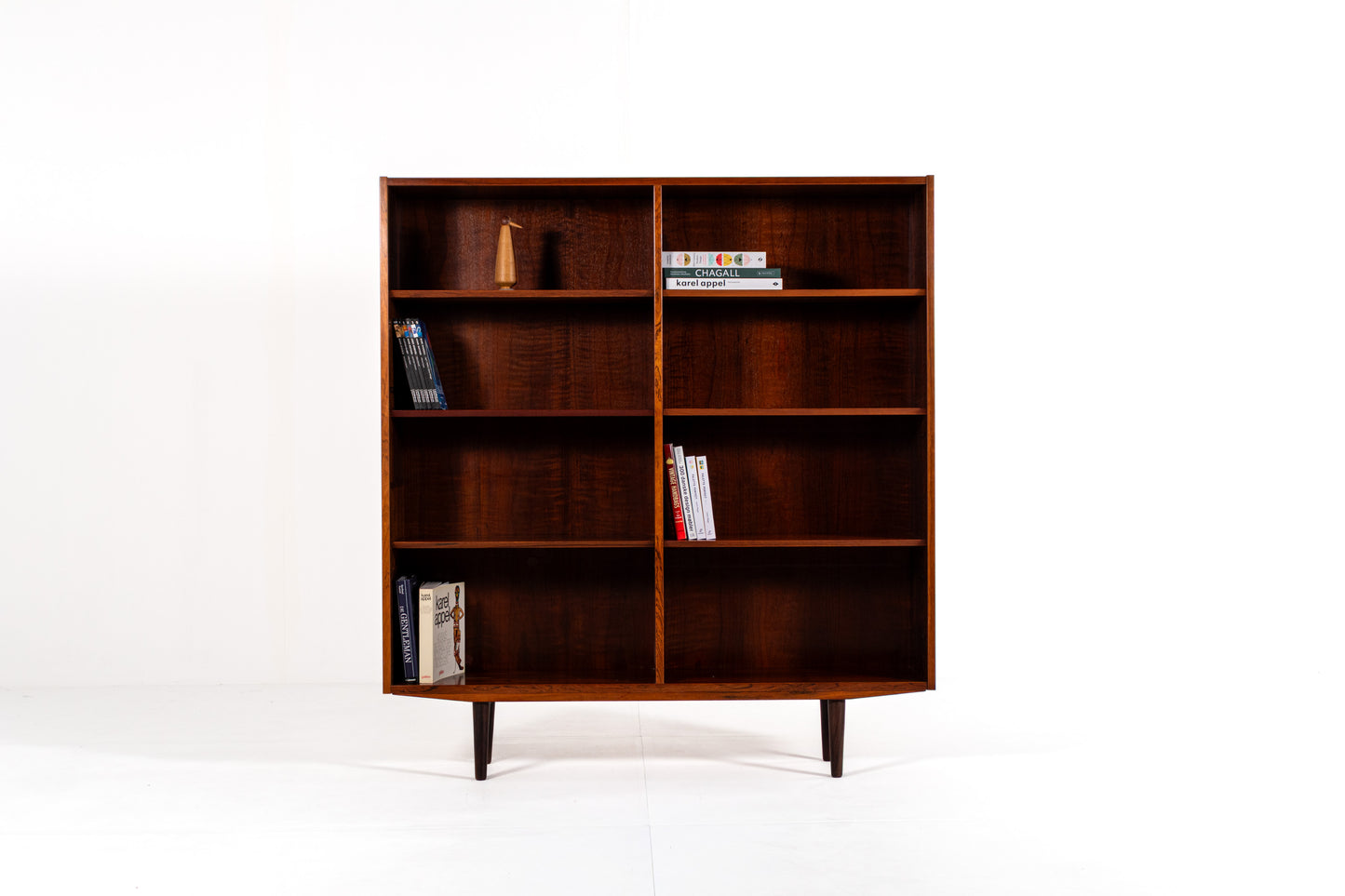 Danish rosewood bookcase Hundevad 1960s front view
