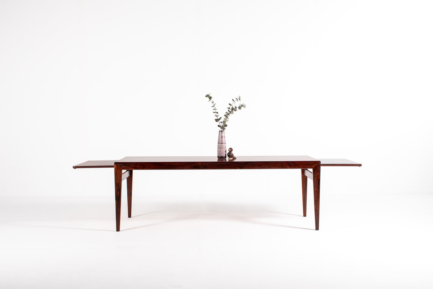 Mid century Danish coffee table pull out trays