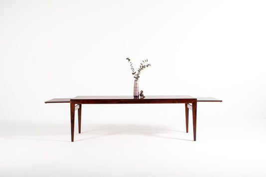 Mid century Danish coffee table pull out trays