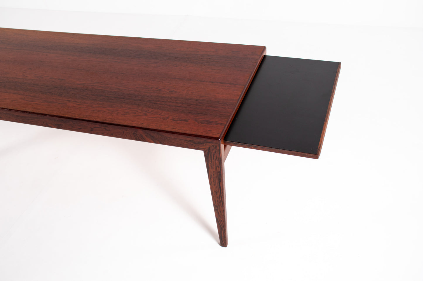 Mid century Danish coffee table pull out trays