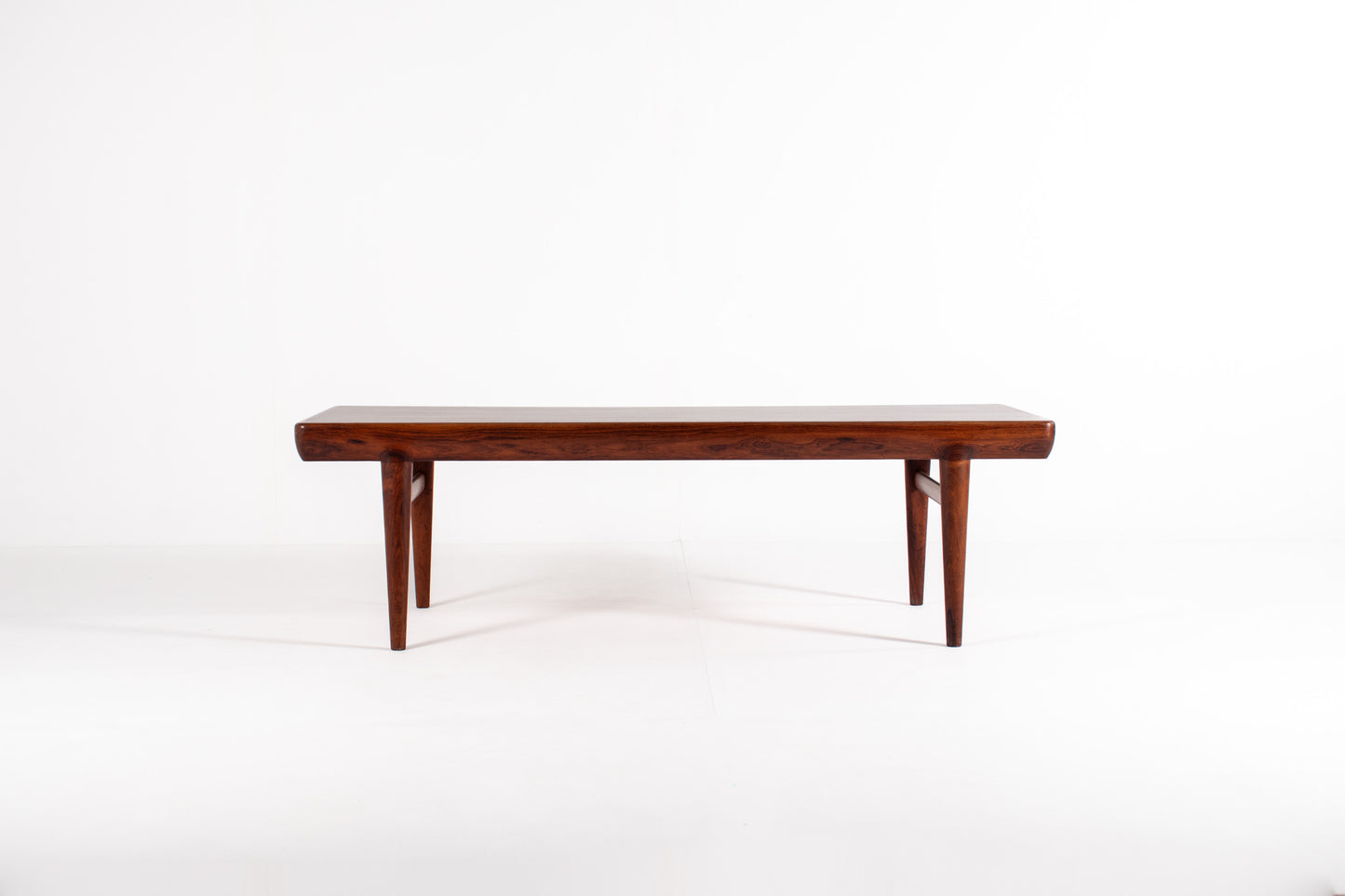 Johannes Andersen rosewood coffee table CFC Silkeborg front view