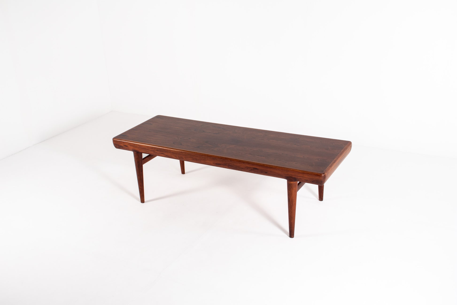 Johannes Andersen rosewood coffee table CFC Silkeborg front view