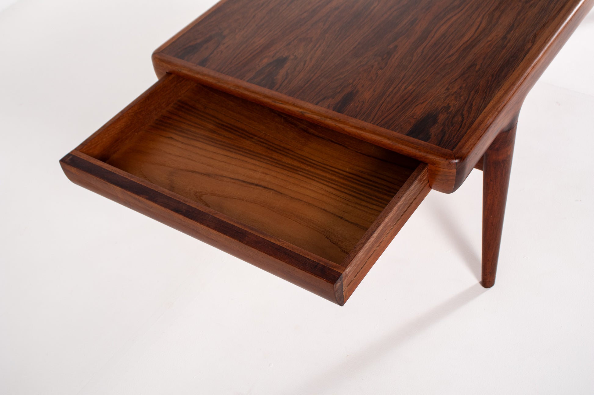 Danish coffee table pull out drawers teak