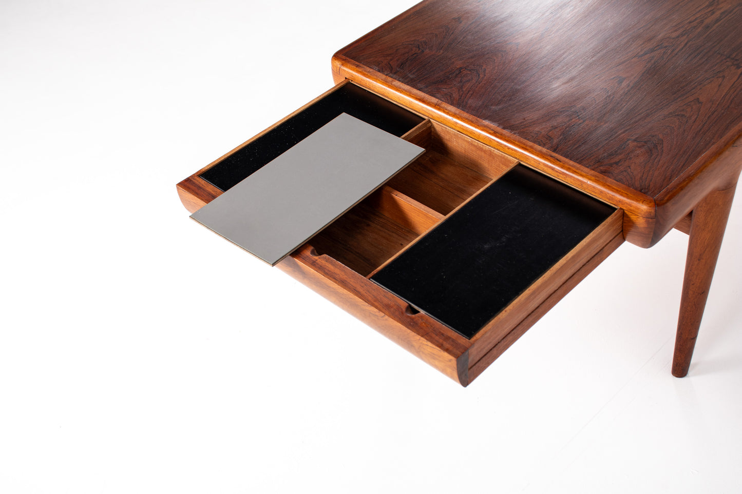 Danish coffee table pull out drawers teak