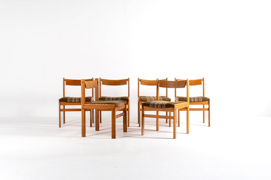 Danish oak dining chairs H.W. Klein Bramin set of 6