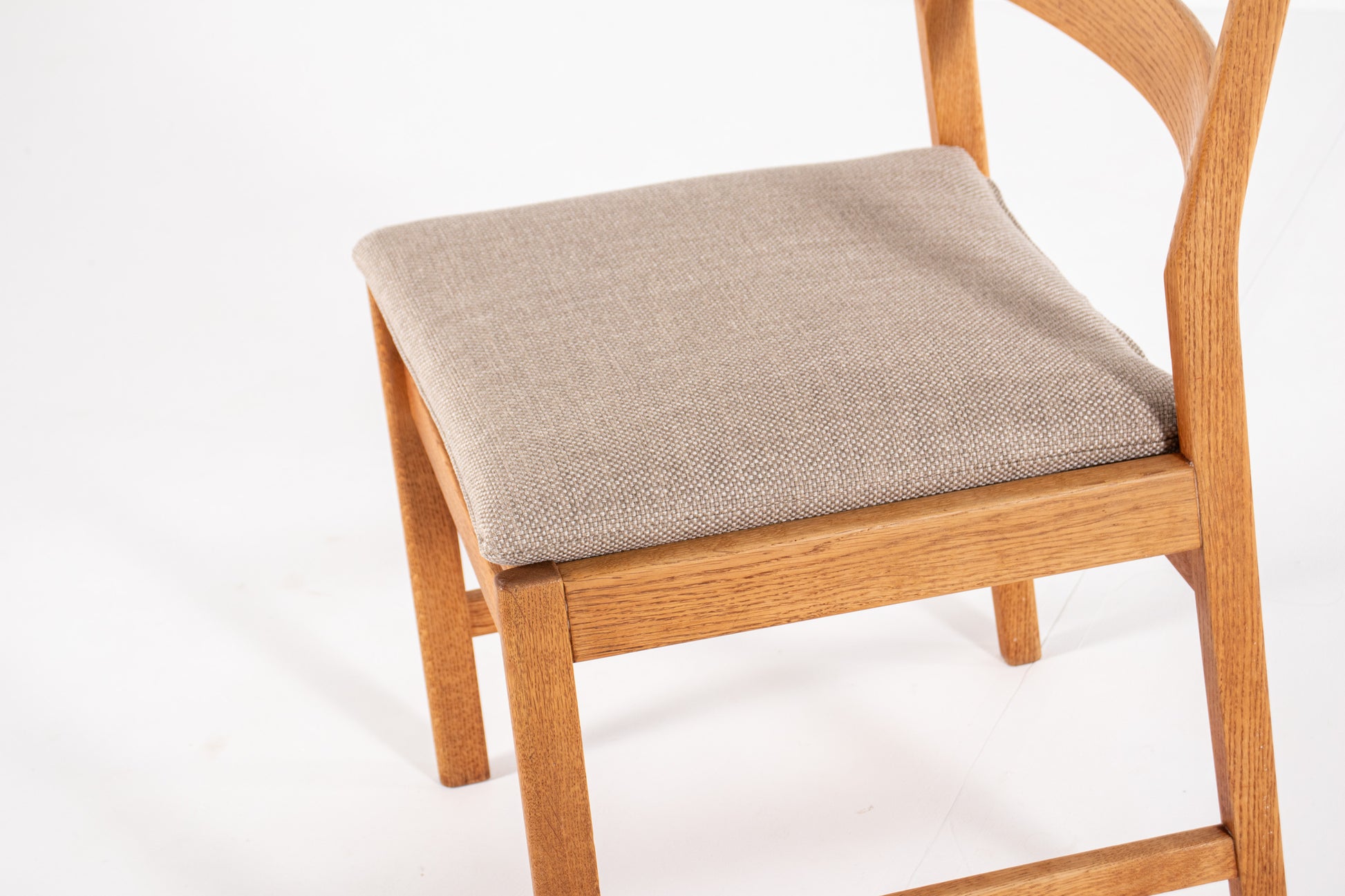Danish mid century chairs light grey upholstery