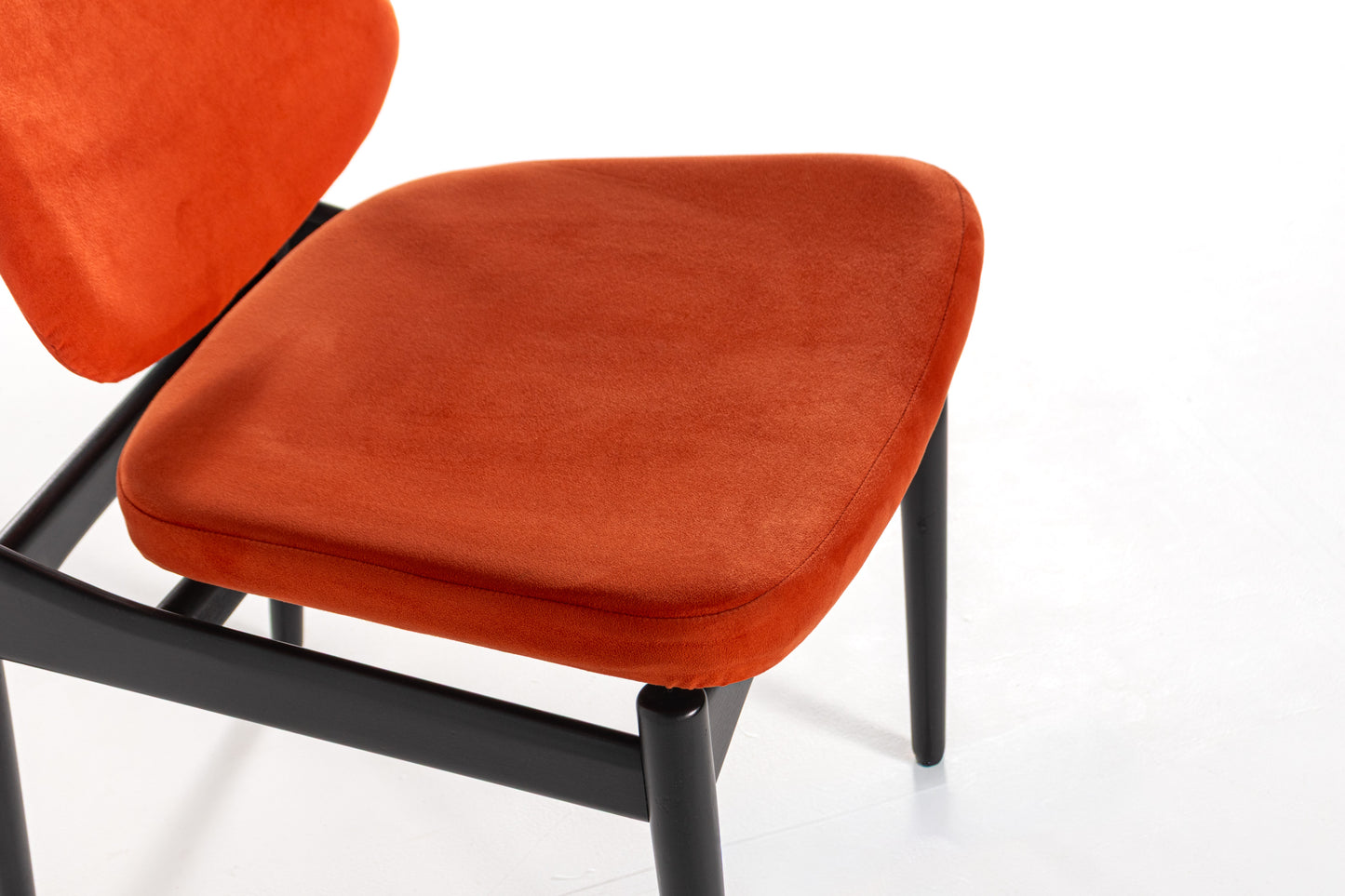 Denmark France and Son chairs burnt orange upholstery