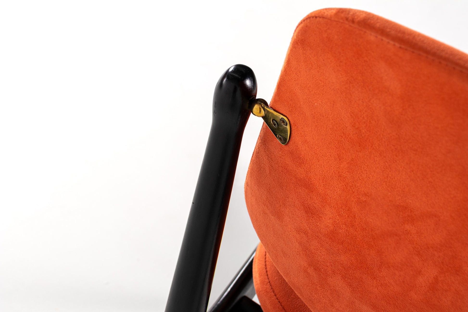Vintage Danish chairs curved backrest detail
