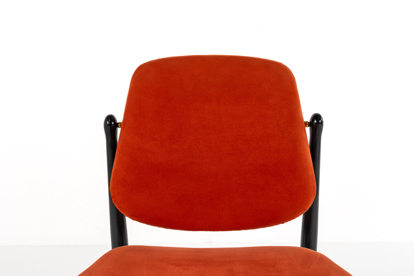 Vintage Danish chairs curved backrest detail