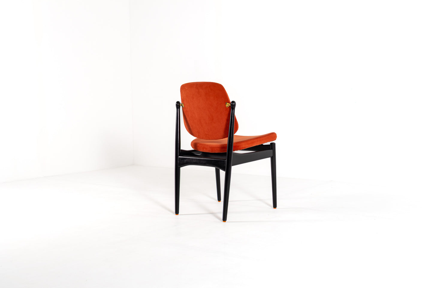 Denmark France and Son chairs burnt orange upholstery