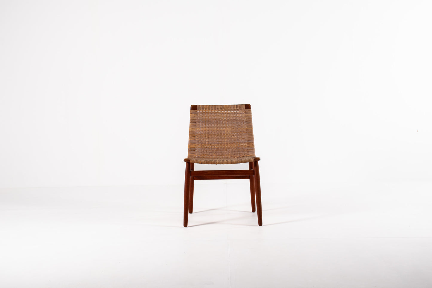 Jørgen Høj teak rattan chair Danish mid century