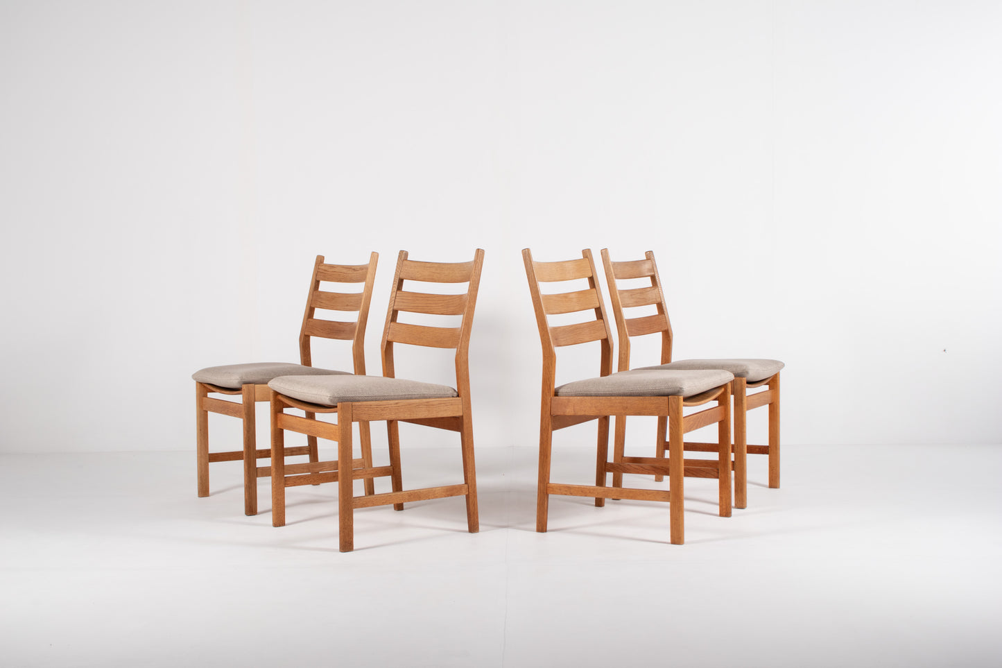Kurt Østervig oak dining chairs set of 4 Denmark