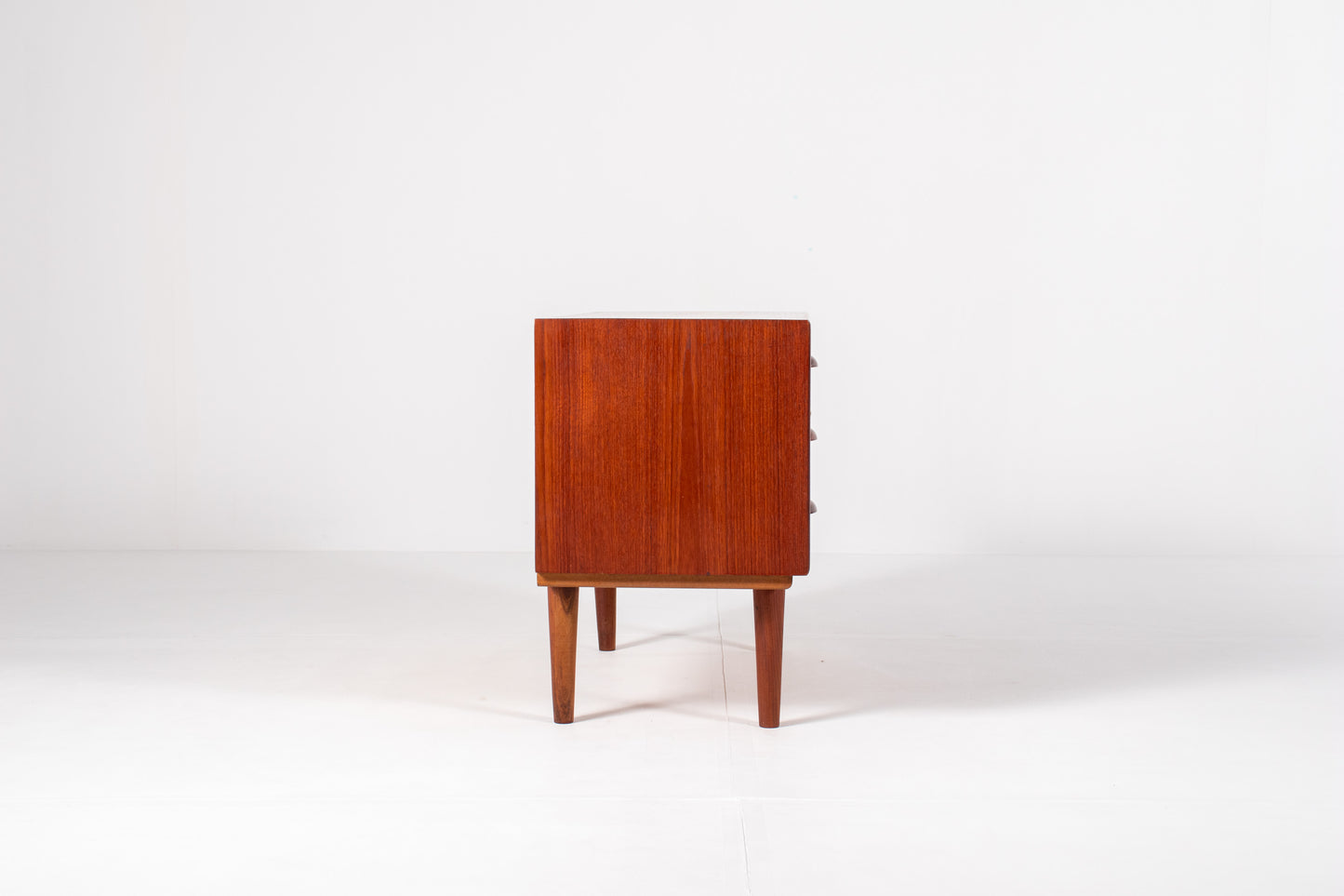 Danish teak sideboard mid century design side view